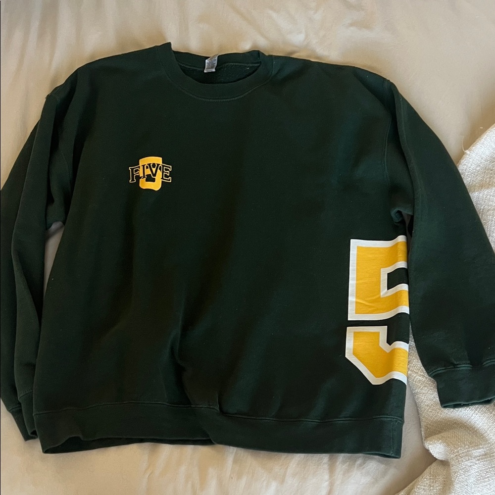 Green Varsity Sweater by Five